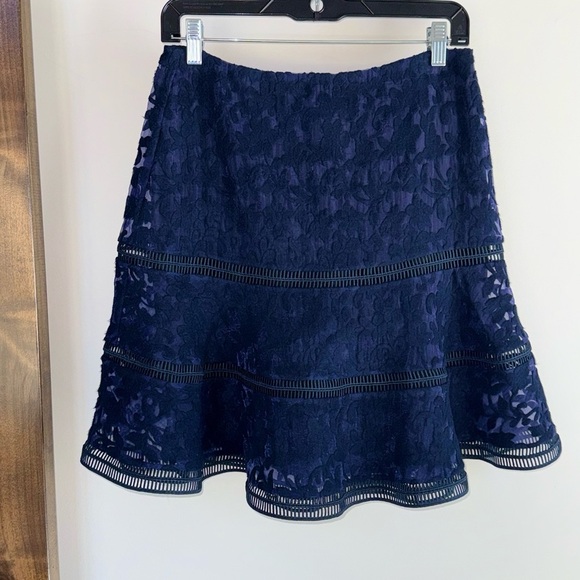 Anthropologie x Mare Mare Navy Blue Skirt lined size Small